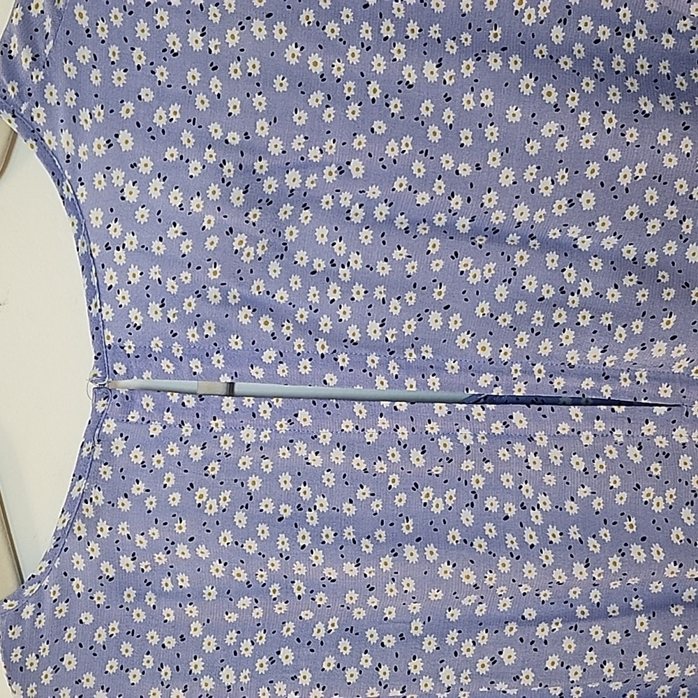 Rails Women’s Sophia Sky Blue Daisies Romper Belted V-Neck Short Sleeve Size Med - Picture 15 of 16
